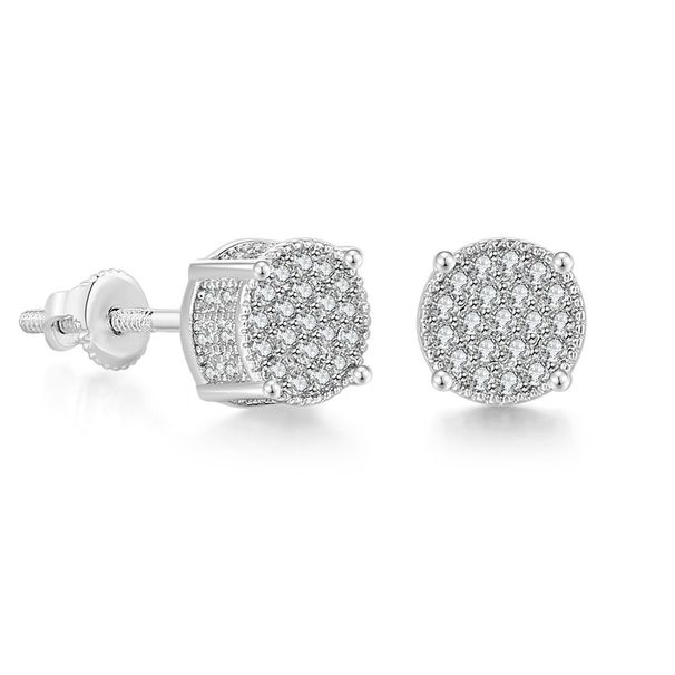 Hip Hop Zircon Earrings For Men And Women Full Diamond Gold Plated Thread Earrings And Earrings_ipsvogv.com