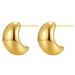 French Retro Metal Style Teardrop Earrings Gold Plated High Grade Light Luxury Temperament Silver Needle Female Earrings Simple Earrings_ipsvogv.com