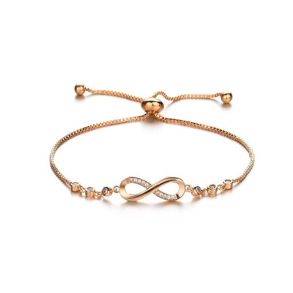 E025 Adjustable Pull-out 8-shaped With Micro Inlaid Zircon Hot Selling Bracelet For Women's Accessories_ipsvogv.com