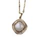 Temperament Gold Square Titanium Steel Necklace Versatile Zircon Necklace Temperament Colorful Mabei Necklace_ipsvogv.com