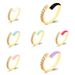 Women's Jewelry Micro Inlaid Zircon Double Layer Color Drip Oil Open Ring Female Niche Design Enamel Drip Glue Gold Copper Ring_ipsvogv.com