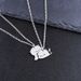 Hug cat couple necklace girlfriends cute men and women titanium steel pendant sisters stitching stainless steel fashion jewelry_ipsvogv.com