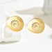 Niche Drip Oil Design Flower for Women, Versatile Countryside Style, Small Daisy, High End, Circular Earrings, Earrings_ipsvogv.com