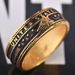 The Treaty Between United States And The Delaware Tribe: Howling Wolf Carving, Dollar Coin Pattern, Men's Ring_ipsvogv.com