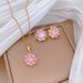 Steel 【 Titanium 】 Sparkling Flower Zircon Light Luxury Temperament Gorgeous Full Diamond Necklace Women's Versatile 【 】_ipsvogv.com