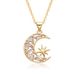 Minimalist Moon & Star Necklace For Women - Micro-Inlaid Zircon Clavicle Chain, Dainty Ins Fashion Jewelry_ipsvogv.com