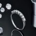 Trendy internet celebrity Instagram style ring, female Mosang stone, niche high-end feeling, pure silver seven star row_ipsvogv.com