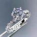 New Honeycomb 1 Carat Moissanite White Copper Ring Wedding Proposal Couple_ipsvogv.com
