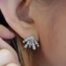 Cao Shi is obviously the same gorgeous fireworks earrings, sweet temperament, geometric zircon earrings, thin and fashionable female earrings_ipsvogv.com