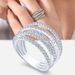 Cao Shi's Hip-hop Style Universal Ring , Geometric Lines Wrapped Ring, Irregular Multi-layer Bracelet For Women_ipsvogv.com