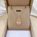 【 】 Pink Bazi Water Drop Light Luxury Charm Gorgeous Full Diamond Necklace Women's Versatile Clavicle Chain Titanium_ipsvogv.com