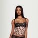 Women's Clothing Leopard print tops mesh see through lace tube top suspender trousers_ipsvogv.com