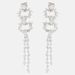 New Geometric Round Ear Clips Women's Pierced Tassel Earrings Versatile Rhinestone Earrings Earrings_ipsvogv.com
