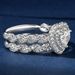 Sanjie Creative Silver Pair Love Shaped Luxury Proposal Engagement Full Diamond Ring Fried Dough Twists Lady Jewelry_ipsvogv.com
