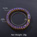 Hip Hop One Row Alloy Colorful Rhinestone Men's Chain Tennis Bracelet_ipsvogv.com