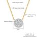 Unisex small geometric full diamond pendant necklace for women inlaid zircon two color electroplated clavicle chain hot style_ipsvogv.com