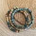 Natural Stone Wood Chips Coconut Shell Elastic Beaded Bracelet Set Retro Couple Beach Bracelet_ipsvogv.com