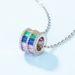Rainbow Zircon Necklace Female S925 Silver Ring Inlaid Colored Gemstone Fashion Clavicle Chain Light Luxury Style_ipsvogv.com
