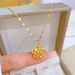 Full Body 【 Titanium Steel 】 Stereoscopic Flowers, Personalized And Minimalist, Genuine Gold Necklace In The Stove, 【 】 Flowers, Minimalist, Stove,_ipsvogv.com