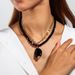 Small Retro Simple Big Water Drop Pendant Necklace Double Layer Beaded Clavicle Chain_ipsvogv.com