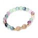 Crystal Set Zircon 8mm Colored Fluorite Sweet And Luxury Women's Bracelet Friend Gift_ipsvogv.com