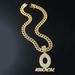 Hip Hop Full Diamond O-Letter Pendant for Men's Trendy and Personalized Street Wear Cuban Chain Necklace_ipsvogv.com