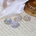 Cao Shi's three-dimensional flower earrings are sweet, super fairy, elegant, rose ear clasps, fashionable and versatile earrings_ipsvogv.com
