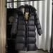 Women's Clothing Winter New Black Gold New winter coats Mid Length winter coats Jacket Women's Temperament Hooded Windproof Over Knee_ipsvogv.com