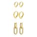 Unisex Real Gold Brass Electroplating Fashionable And Versatile High Grade Geometric Earrings Set_ipsvogv.com