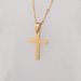 spot mirror polished cross necklace hip hop trend cross pendant necklace couple pendant accessories_ipsvogv.com