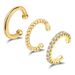 Brass With Real Gold Plating, Hot Selling Across, Simple Niche Design, Smooth And Non Pierced Ear Clips With Zircon_ipsvogv.com