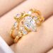 Cao Shi's Light Luxury Two Pair Ring With Branches, Sprouts, Leaves, Fashionable Zircon, Personalized Ring, Niche_ipsvogv.com