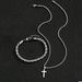 Men's Cuban hip-hop twist chain cross pendant necklace bracelet two-piece suit_ipsvogv.com