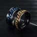 fashion men's rings stainless steel embossed chain rotating rings Japanese and Korean fashion bottle opener rings_ipsvogv.com