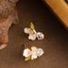Korean Version Of Fashionable Sweet Diamond Studded Zircon Drip Oil Enamel Flower With Cute Female Temperament And_ipsvogv.com