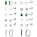 Women’s Jewelry Set Fashion Hot Sales Real Gold Brass Electroplating Fashion Star Moon Inlaid Green Zircon Earrings Earrings Set_ipsvogv.com