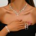 Women’s Jewelry Set Fashion Popular Wedding Photography Ladies Pearl Diamond/rhinestone Silver Necklace Earrings Bracelet Ladies Set_ipsvogv.com