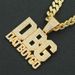 Trendy men's personality and creative double row patchwork full diamond letter pendant necklace, hip-hop nightclub Cuban_ipsvogv.com