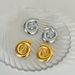 Unisex INS Hot Selling Fashionable Retro Titanium Steel Fine Polished Conch Thread Dancer Earrings_ipsvogv.com