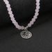 Bohemian Trendy Round Wave Yoga Hollow Pink Beaded Bracelet 1 Set_ipsvogv.com