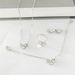 Necklace set fashionable exquisite alloy inlaid accessories love necklace earrings four piece set_ipsvogv.com