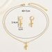 Niche Simple Cross Necklace Earrings Set Ins Light Luxury Inlaid Zircon Design Necklace Set Clavicle Chain_ipsvogv.com