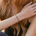 Retro Style Copper Plated K Real Gold French Bracelet Inlaid With Dark Green Zircon Texture Exquisite Jewelry_ipsvogv.com