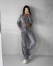 Women's Clothing Suit Solid Color Long Sleeve Zipper Hoodie Lace up Pants Two piece Set_ipsvogv.com
