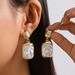 Design Sense: Liquid Metal Pleated For Women, Irregular Baroque Pearl Earrings_ipsvogv.com
