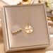 Korean Version Live Streaming Titanium Steel Necklace For Women, Featuring Multi Wearing Clover Magnetic Zirconia_ipsvogv.com