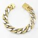 Men's Jewelry Bracelet Jewelry Single Side Diamond Hip Hop Cuban Chain Stainless Steel Bracelet Jewelry_ipsvogv.com