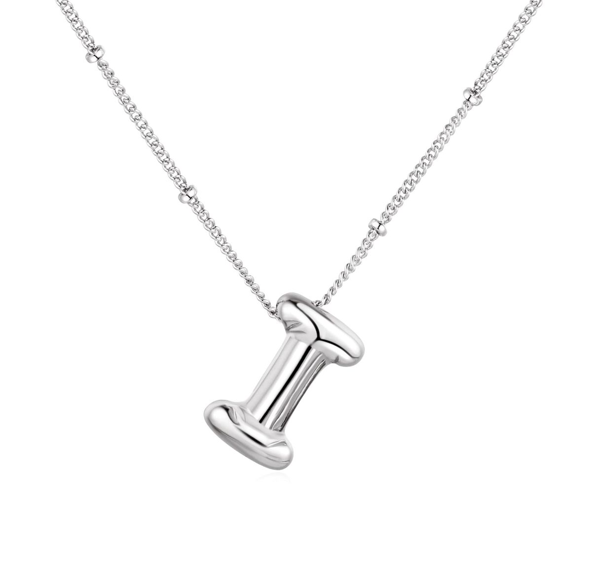 Women's Jewelry Stainless Steel K Gold Balloon Letter Necklace Silver Bubble 26 English Pendants Jewelry_ipsvogv.com