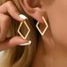 Hot Selling Korean Korean Earrings For Women Simple Geometric Quadrilateral Design Earrings Niche Temperament Earrings_ipsvogv.com