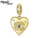 Women's Jewelry MAGIC CHARMS Demon Eye Heart Shape S925 Sterling Silver Gold Plated Pendant Bracelet DIY Accessories_ipsvogv.com